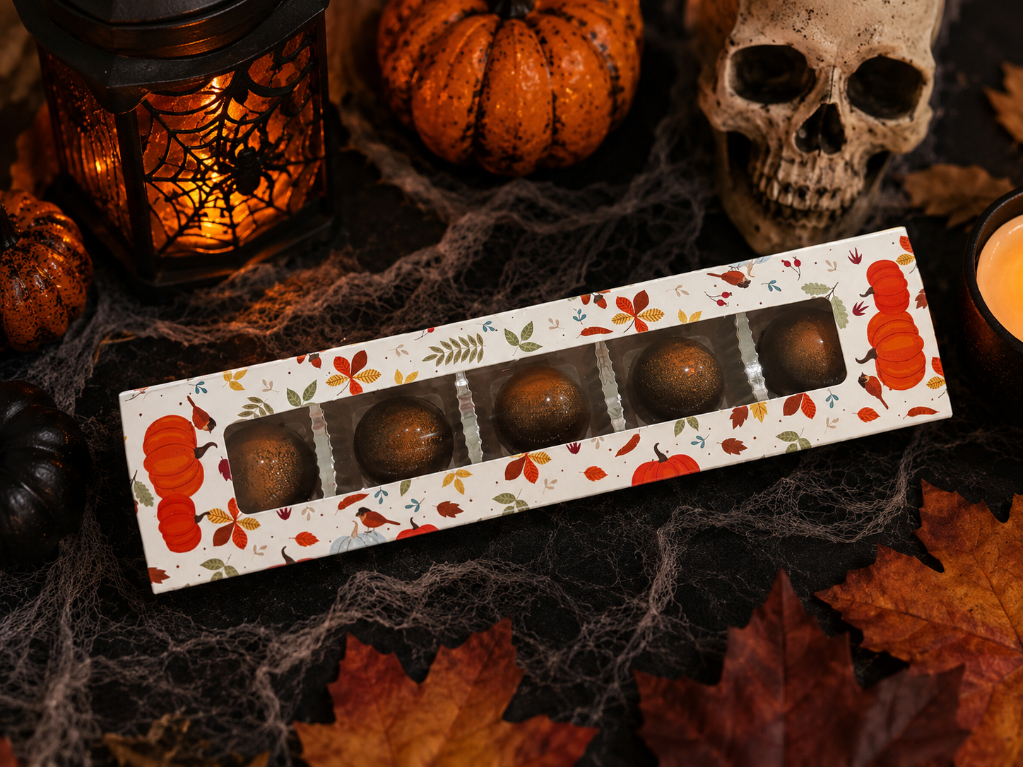 Vegan Pumpkin Spice Bonbons — 5 Piece Box