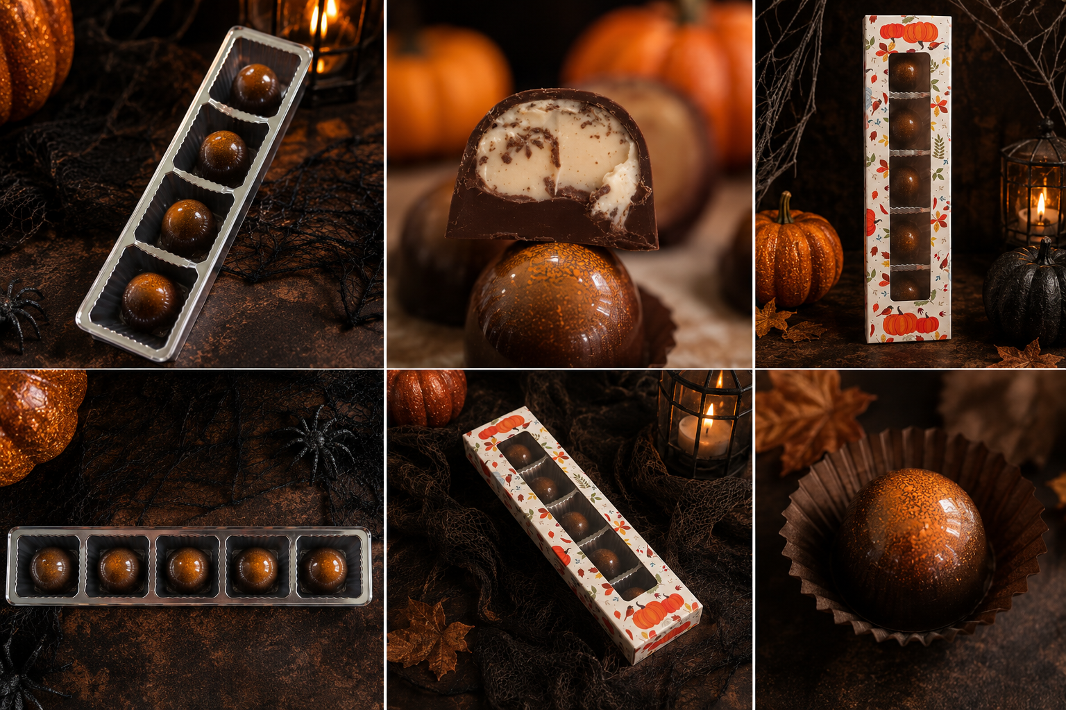 Vegan Pumpkin Spice Bonbons — 5 Piece Box - Image 2