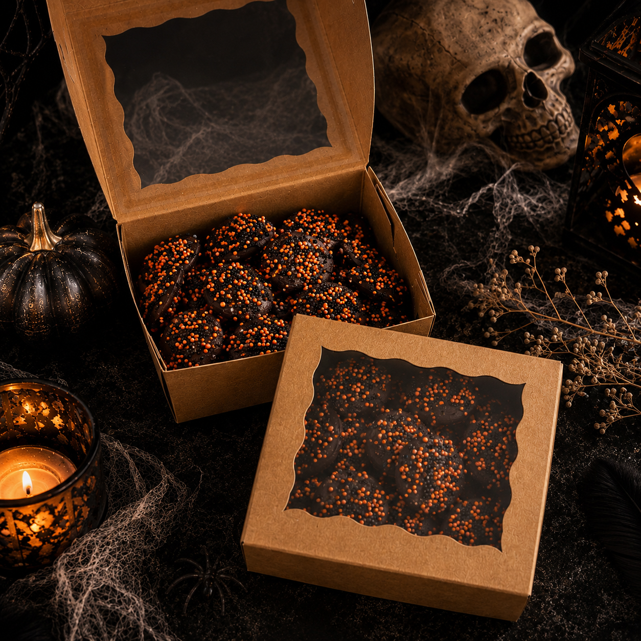 Vegan Halloween Nonpareils – Milk or Dark Chocolate 🎃👻